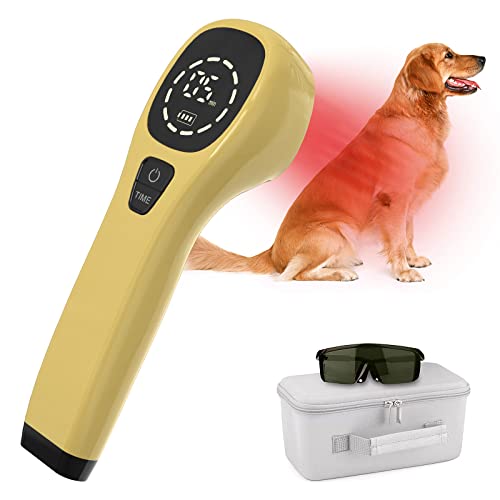 iKeener Vet-Laser Therapy for Dogs,Dog Joint Pain Relief,Accelerates Healing and Reduces Pain and Inflammation in Horse, Cats, and Other Animals,with 2x808nm & 12x660nm Wavelengths (Orange Black)