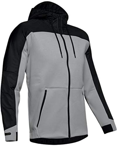 Under Armour Men's Storm water repellent Hooded Full Zip Swacket Jacket Hoodie 1320710 (Halo Gray (101), XL)