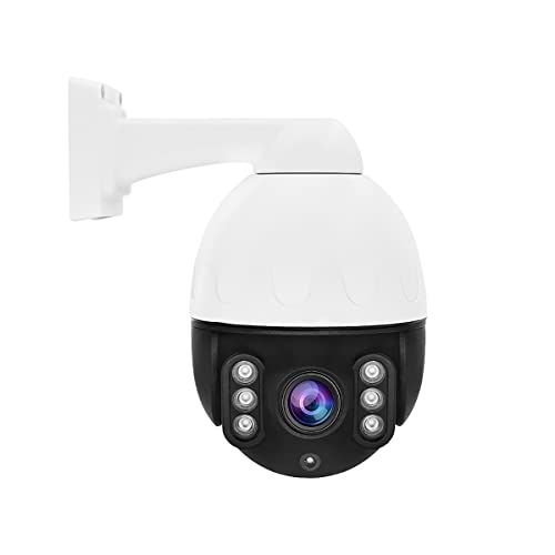 YoLuKe 5MP PTZ POE Camera Outdoor,5X Optical Zoom IP Camera with Two Way Audio/IR Night Vision/Human Detection/SD Card Slot/IP66 Waterproof