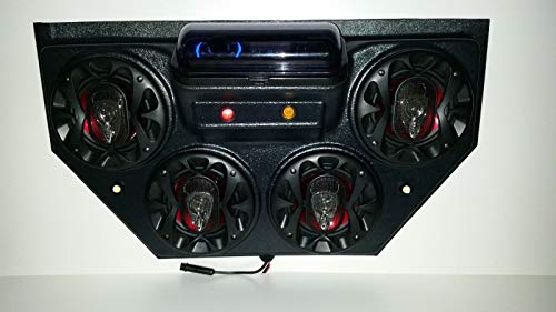thunderbuckets Golf Cart UTV Overhead Stereo Radio Console Bluetooth Four Speakers Sound System