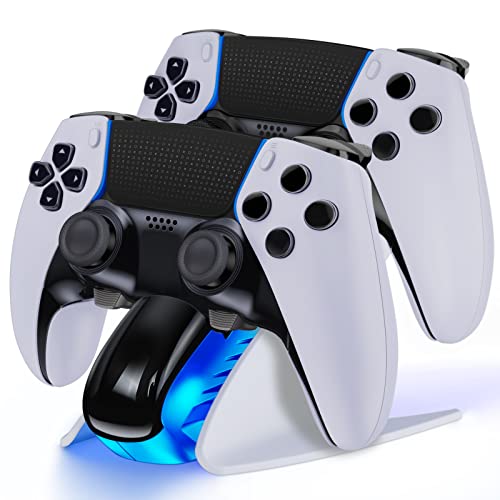 Dual Controller Charging Station for PS5 Edge Controller, Fast Charging Station with Cable,Compatible with PS5 Controller/Edge Controller Charger, Replacement for PS5 Charger Station- Airplane Design