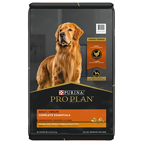 Purina Pro Plan High Protein Dog Food With Probiotics for Dogs, Shredded Blend Chicken & Rice Formula - 18 lb. Bag