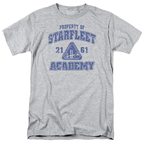 Star Trek Distressed Starfleet Academy T Shirt & Stickers (XX-Large) Athletic Heather