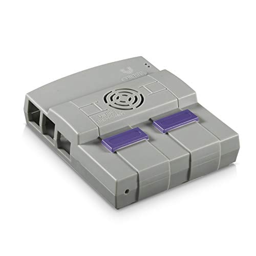 Vilros Raspberry Pi 4 Compatible Retro Gaming SNES Style Case with Fan