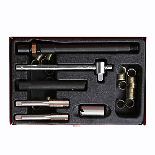 WINTOOLS 26pc Spark Plug Thread Repair Kit M14 x 1.25 with Metal Case