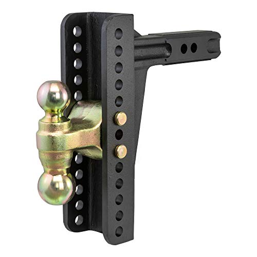 CURT 45926 Adjustable Trailer Hitch Ball Mount, 2-Inch Receiver, 10-1/8-Inch Drop, 2 and 2-5/16-Inch Balls, 14,000 lbs, CARBIDE BLACK POWDER COAT