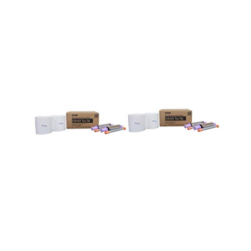 2 Pack DNP 2 x, 5x7" Media for DS40 Dye Sublimation Color Photo Printer, 230 Prints per Roll (920 Prints)