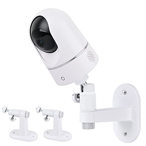 2Pack Adjustable Wall Mount for Eufy Security Solo IndoorCam P24 and S220, No-Drill Mounting Bracket for Eufy Security Indoor Cam Pan & Tilt - White