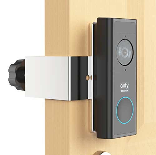 VMEI Anti-Theft Doorbell Mount Design for eufy Video Doorbell 1080P (Bat),No Drill,Not Rust, Not Block Doorbell Sensor, Door Mount for Home Apartment Office Room Renters-Silver
