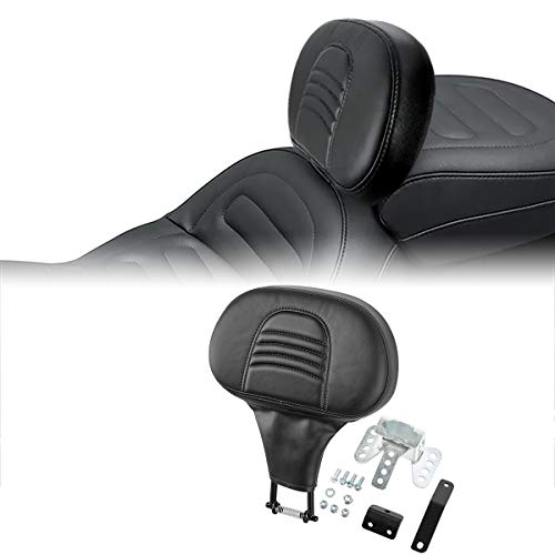 SLMOTO Detachable Adjustable Plug-in Driver Rider Backrest Pad Fit for Harley Street Glide Road King 2009-2023 Ultra Limited FLHTK FLHTKL CVO Limited FLHTKSE Street Glide FLHX