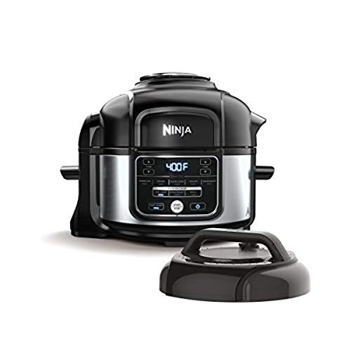 Ninja Foodi 9-in-1 Pressure Cooker and Air Fryer with Nesting Broil Rack, 5 Quart, Stainless Steel