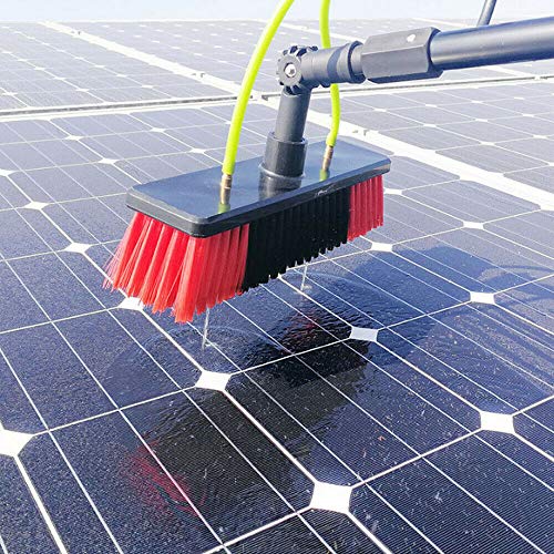 26FT Window Cleaning Washing Pole Cleaner Kit 3In1 Water/Hose Fed Pole Cleaning Brush Equipment Extendable 8m Outdoor Cleaning Tool Photovoltaic and Solar Panels Water Fed Brush Water Pipe Tools