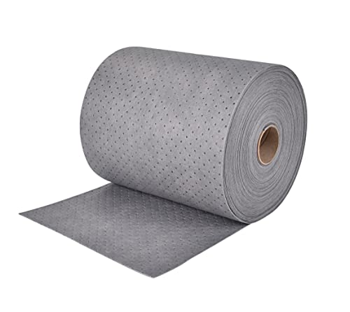 Aain LT010A Heavy Duty Oil Absorbent Pads, Oil Maintenance Mat Roll for All Purpose Super Absorbent Mat Roll, Gray, 150' L x 15" W