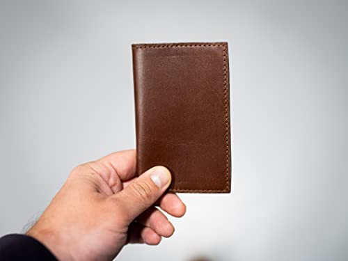 Small Pocket Journal with Leather Cover and Moleskine Volant Refill (Chocolate)