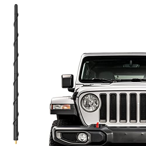 Antenna for Jeep Wrangler Accessories JK JL Unlimited Sahara Rubicon Sport Willys Gladiator JT Mojave 2007-2023, 16 Inch Jeep Antenna for Optimized Car Radio Reception