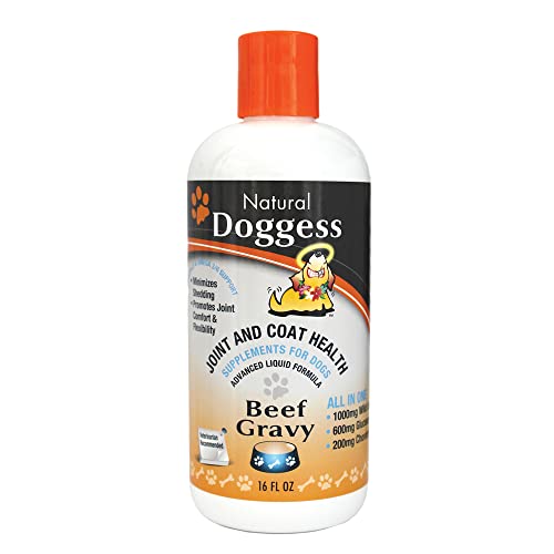 DOGGESS DRESSING Best Hip and Joint Supplement for Dogs, Glucosamine/Joint Health/Salmon Oil for Dogs Skin and Coat Health, Delicious Beef Gravy Flavor