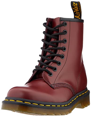 Dr. Martens, 1460 Original 8-Eye Leather Boot for Men and Women, Cherry Red Smooth, 10 US Women/9 US Men