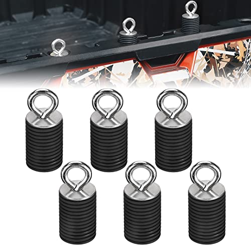 Kemimoto Tie Down Anchor Compatible with Polaris Ranger 1000 XP 900 XP 800 700 500 570 General 1000 Lock Mount Ranger Accessories with 1-7/16" Hole (6 Pcs,Black)