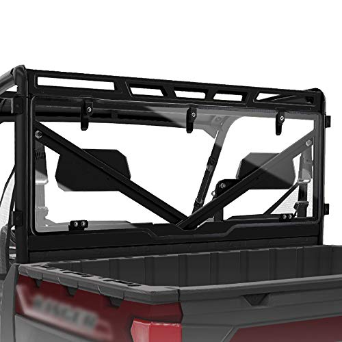 KEMIMOTO Rear Window, Hard Rear Windshield Compatible with 2017-2023 2022 Polaris Ranger XP 1000 / Crew, 2020 2021 2022 Polaris Ranger 1000/ Crew, 2013-2019 Polaris Ranger XP 900/ Crew, Bobcat