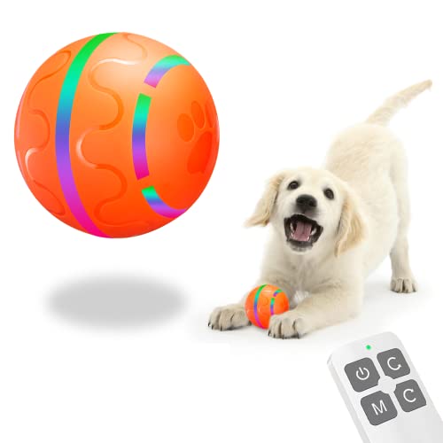 Belobill Interactive Dog Ball Toys, Wicked Ball with Remote Control, Durable Motion Activated Automatic Rolling Ball Toys, Jumping Activation Ball for Puppy/Small/Medium Dogs, USB Rechargeable