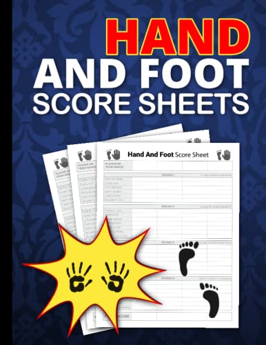 Hand and Foot Score Sheets: Playing Card Game Scoring Card Notebook,Hand and Foot Blank Score Sheet Notebook, Hand and Foot Accessories,Score Keeping Book