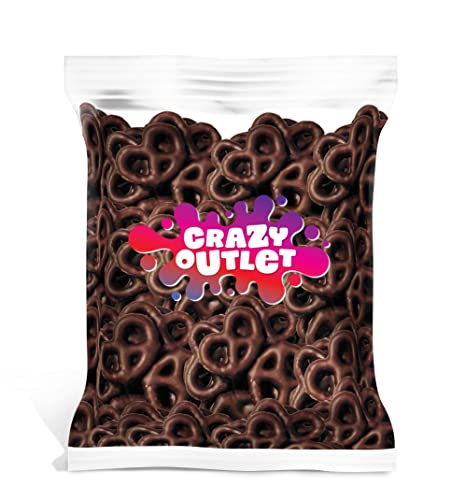 CrazyOutlet Dark Chocolate Covered Pretzels, Bulk Pack 5 Pounds