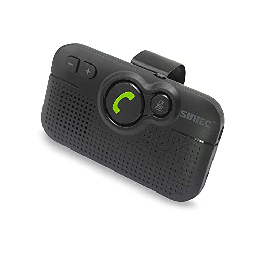 SUNITEC Hands Free Bluetooth for Cell Phone Car Kit - Wireless Bluetooth 5.0 Car Speaker AUTO Power ON Support Siri Voice Assistant Bluetooth Receiver for Car Handsfree Speakerphone - BC980SA