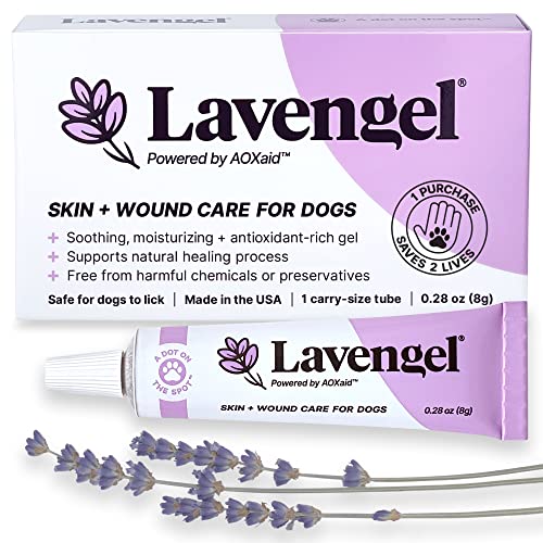 Lavengel Dog Skin Care Gel - Highly Concentrated Ointment Helps Relieve Itchy Skin and Heals Wounds Naturally, First-Aid for Skin Irritations, Hotspots, Sores, and Acne, We Support Rescues