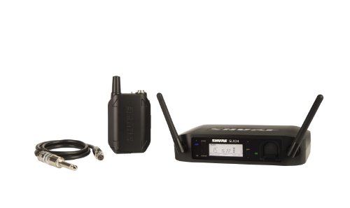 Shure GLXD14 Rechargeable Digital Wireless Guitar System with GLXD4 Receiver, GLXD1 Bodypack and WA302 Instrument Cable, Wireless Freedom for Guitarists and Bassists