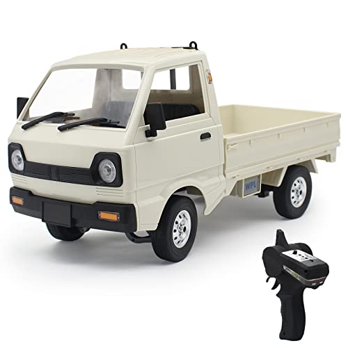 Mostop D12 RC Car Crawler Pickup Truck 1/10 Scale RC Carry Truck Off Road Drift RC Vehicle Climbing Car for Kids Adults, Throttle & Steering Control Cargo Truck Van Toy with Led Lights