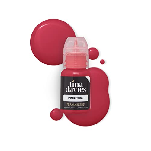 Tina Davies Professional Lip Pigment - Permanent Lip Makeup - Colours Heal True to Tone - High Retention - Pink Rose, 1/2oz