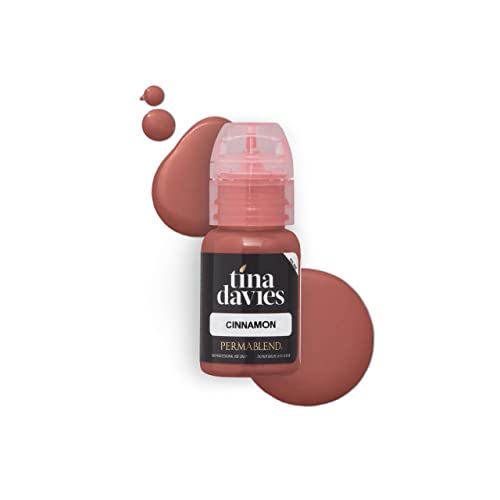 Tina Davies Professional Lip Pigment - Permanent Lip Makeup - Colours Heal True to Tone - High Retention - Cinnamon, 1/2oz