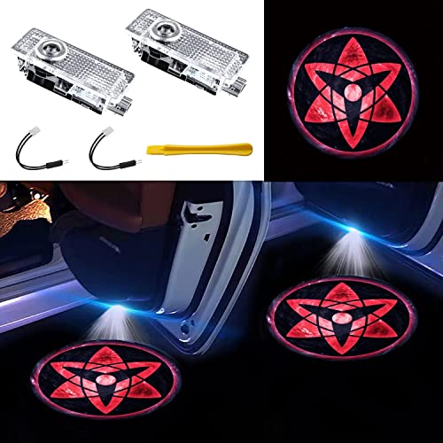 Car Door Lights Projector for BMW 3/5/6/7/X1/X2/X3/X4/X5/X6/X7/Z/M/GT Series 2PCS SOONDAR Car Door Logo Projector Lights for Most BMW Series Sharingan Mangikiu Shalingan