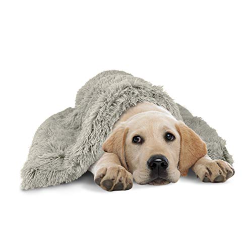 The Dogs Blanket Sound Sleep Donut Dog Blanket, Large, Calming, Anti-Anxiety Snuggler Blanket, Silver Grey