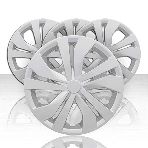 Auto Reflections Set of 4 15" 5 Double Spoke Wheel Covers for Nissan Versa Sedan/S 2020 - Silver