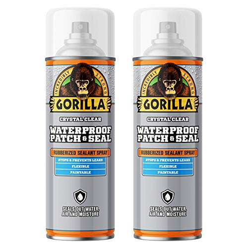 Gorilla Waterproof Patch & Seal Spray, Clear, 14 Ounces, (Pack of 2)