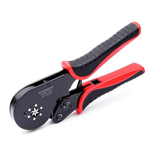 Hexagonal Ferrule Crimping Tool,Knoweasy 16-6 Ferrules Crimp Tool and Hexagonal Wire Ferrule Crimper Used for 30-5 AWG/0.5-16mm Cable End Sleeves