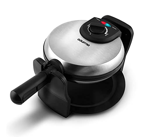 Gourmia GWM448 Rotating Waffle Maker - 180 Rotation - Variable browning control - Indicator lights - Easy to clean - Stainless steel