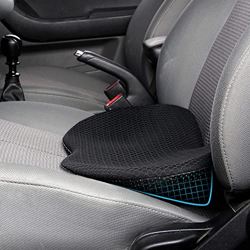 Livtribe Car Seat Cushion - Memory Foam Car Seat Pad - Sciatica & Lower Back Pain Relief - Car Seat Cushions for Driving - Road Trip Essentials for Drivers(Black)