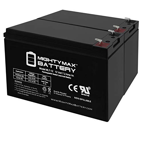 ML7-12 - 12V 7.2AH Replaces Sunbright 6-FM-7.0 Battery - 2 Pack