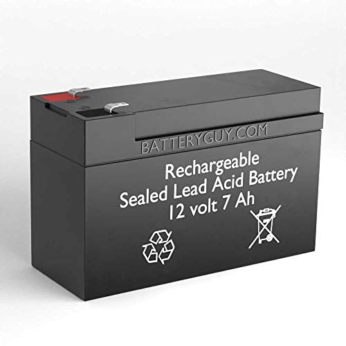 BatteryGuy 6FM7 Replacement 12V 7Ah SLA Battery Brand Equivalent (Rechargeable, F1 Terminals) - Qty of 1