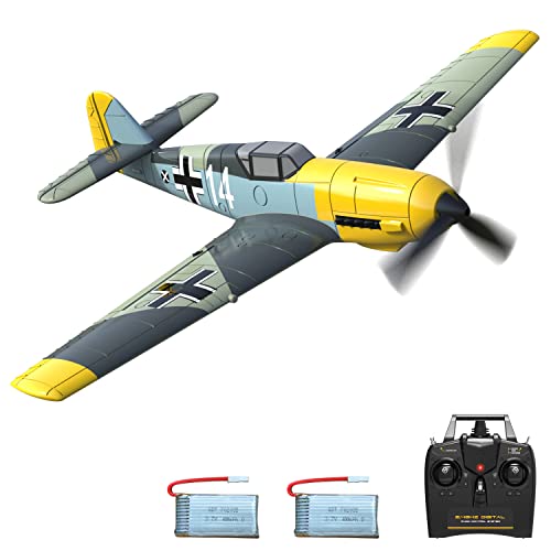 VOLANTEXRC RC Plane 4 CH RC Airplane Ready to Fly BF-109 Remote Control Plane for Beginners with Xpilot Stabilization System, One Key Aerobatic (761-11 RTF)
