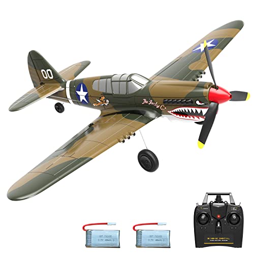 VOLANTEXRC RC Plane 4-CH RC Airplane P40 Warhawk RTF Remote Control Plane for Beginners&Expert with Xpilot Stabilizer System, One-Key Aerobatic Feature (761-13 RTF)