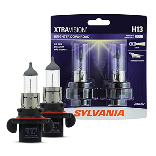SYLVANIA - H13 XtraVision - High Performance Halogen Headlight Bulb, High Beam, Low Beam and Fog Replacement Bulb (Contains 2 Bulbs)