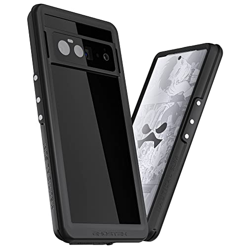 Ghostek NAUTICAL slim Google Pixel 6 Pro Case Waterproof with Screen Protector and Camera Lens Cover Built-In Heavy Duty Shockproof Protection Phone Cover Designed for 2021 Pixel 6 Pro (6.71") (Black)