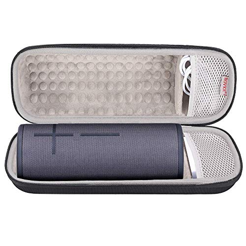 BOVKE Hard Travel Case for Ultimate Ears UE Boom 3 Portable Bluetooth Wireless Speaker (Fits Charger and USB Cable), Black