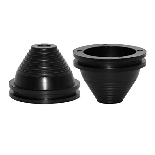 Flyshop Black 60mm 2-3/8" Tower Shaped Grommet, 50mm 2" ID, Hole Plug Synthetic Rubber Grommets Wire Protection Firewall Rubber Plug, 4-Pack
