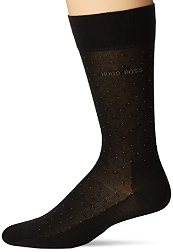 BOSS mens Classic Regular Fit Cotton Dress Sock, Black, 7 13 US