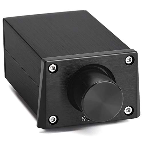 Facmogu Black High Precision Passive Preamp, Volume Controller VOL Control HiFi Preamplifier HiFi Preamplifier - RCA Stereo Audio Signal Volume Control