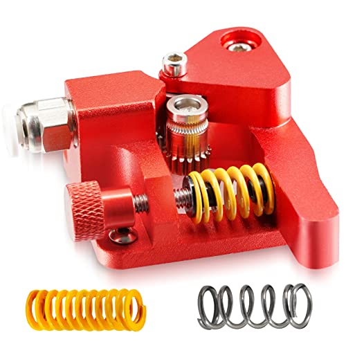 Updated CR10s PRO Dual Hardened Steel Drive Gear Extruder and 2X Extruder Springs Adjustable Extrusion Torque for Creality Ender 3/V2/Pro CR10 Ender5 Tornado 1.75mm Filament Extruder Motor Shaft>20mm